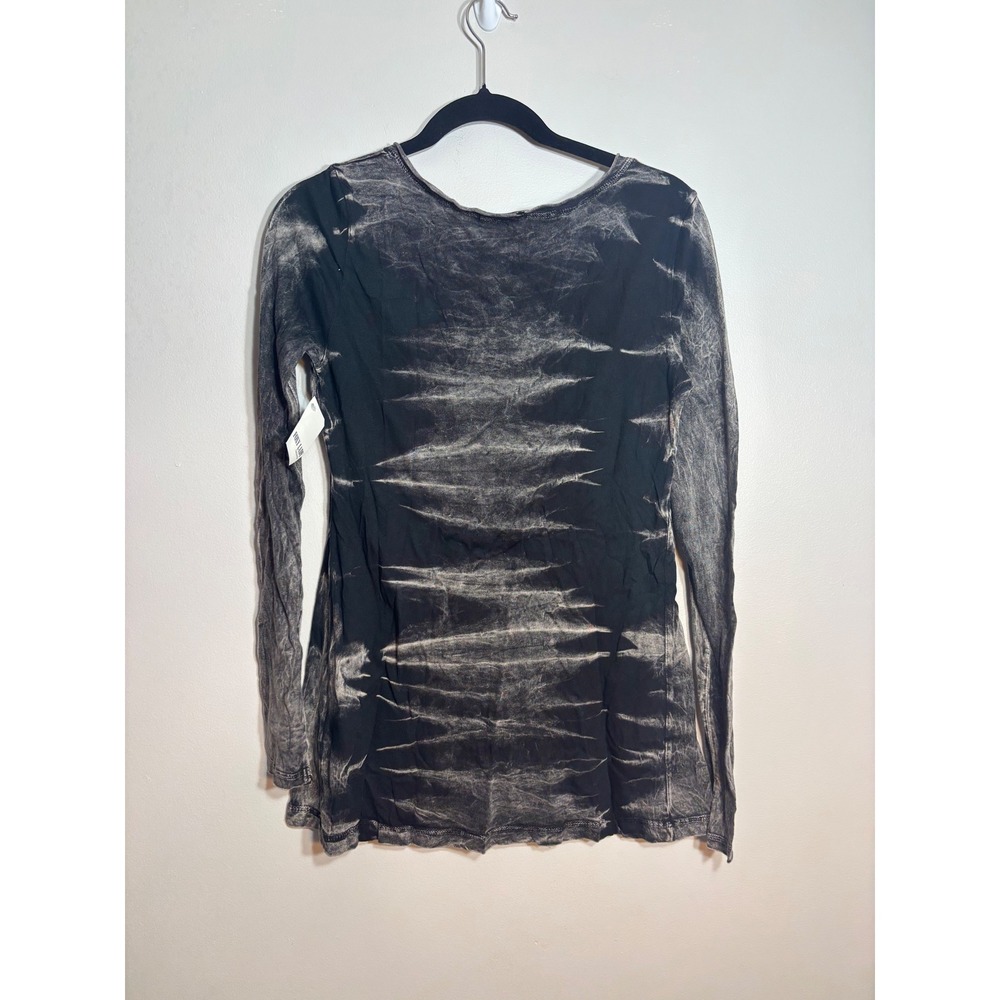 Barbara Lesser‎ Fibers Tunic Top Black Acid Wash Long Sleeve XS 2406NA-BLK - Picture 3 of 5